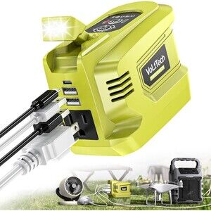 Voltech 200W Power Inverter Compatible with Ryobi 18V Battery, 18V to 110V-120V